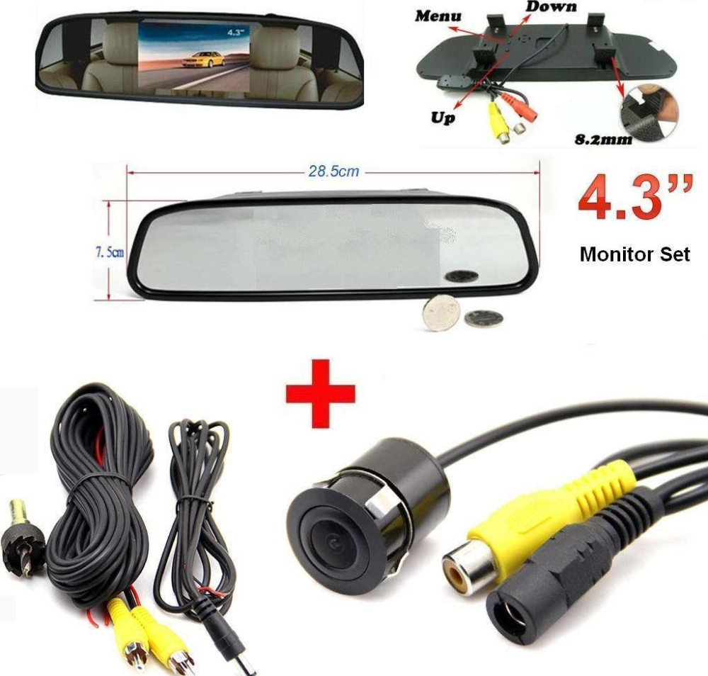 4.3 AYNADAN MONİTÖR GERİ GÖRÜŞ KAMERASI SET