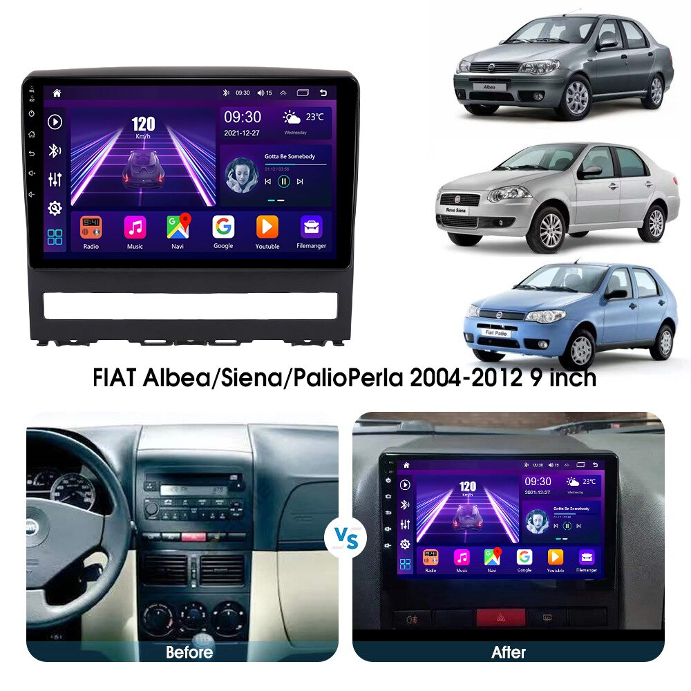 FİAT ALBEA PALİO 9'İNCH ANDROİD MULTİMEDYA CİHAZI 8/128 CARPLAY